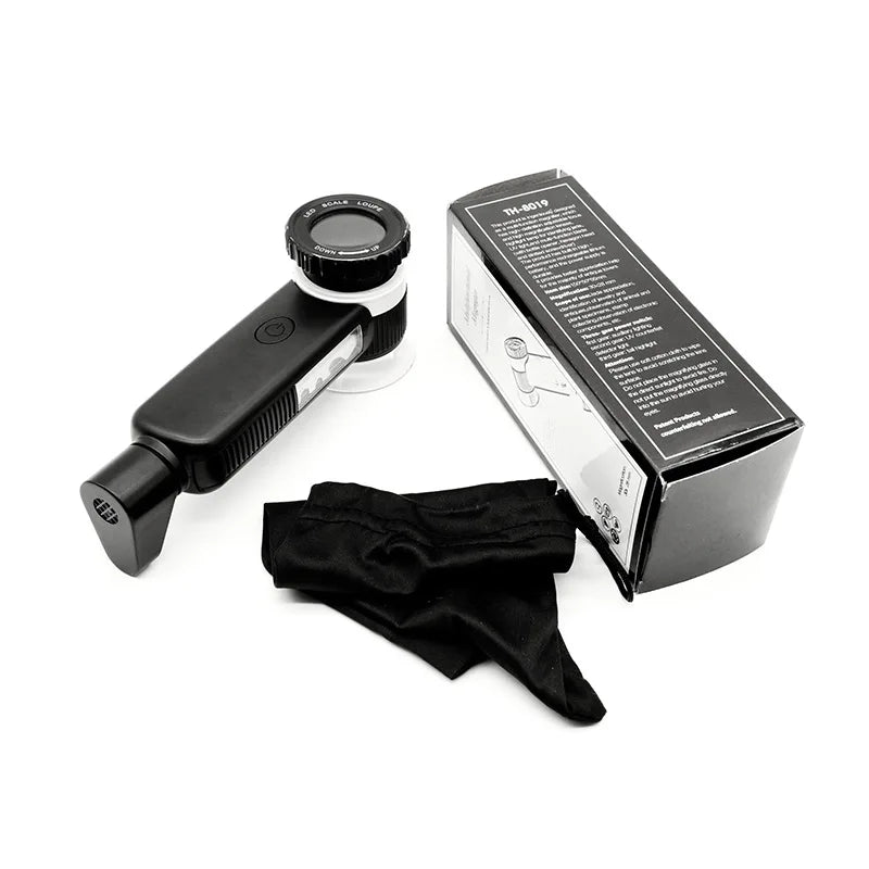 30X Rechargeable Magnifying Glass with LED Light – 3 Modes Illuminated Magnifier Loupe Axl