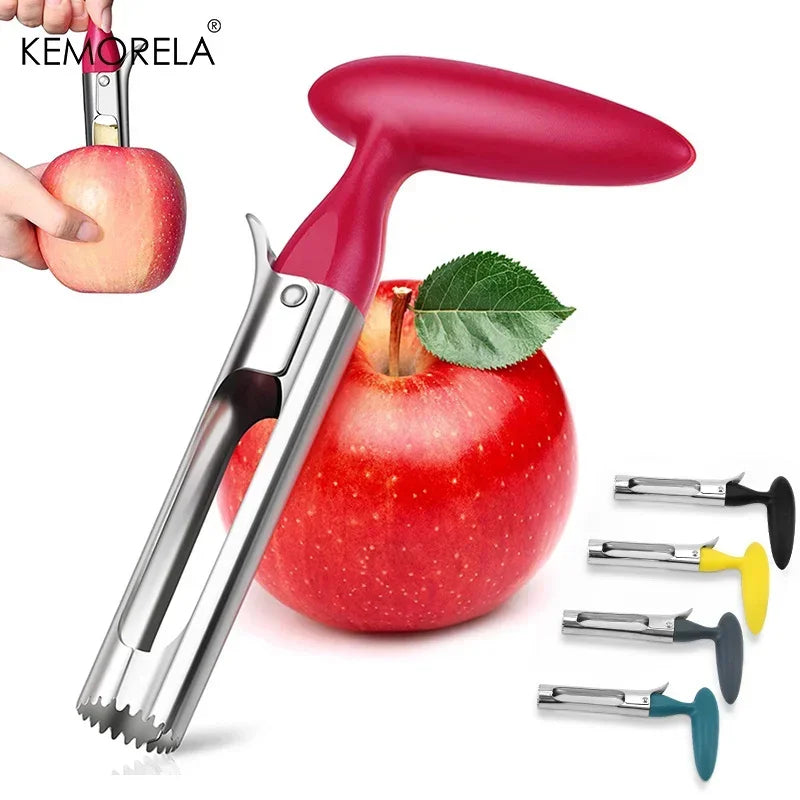 KEMORELA Stainless Steel Apple Corer & Fruit Slicer Tool Fruit Corer Tool Axl