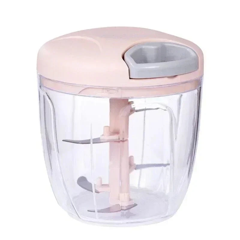 Manual Garlic Press & Multi-Function Vegetable Chopper Tool Garlic Press Chopper Axl Pink900ml