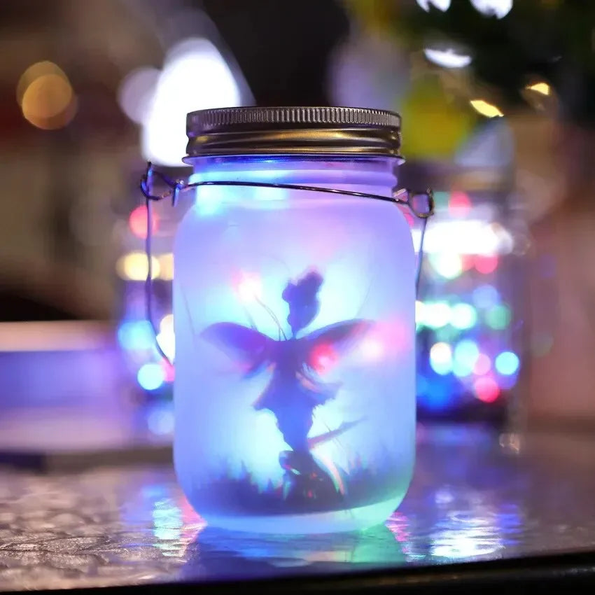 Solar Mason Jar Lantern – IP65 Waterproof Fairy Light Garden Lamp Solar Garden Lantern Axl 1pc Multi-Color