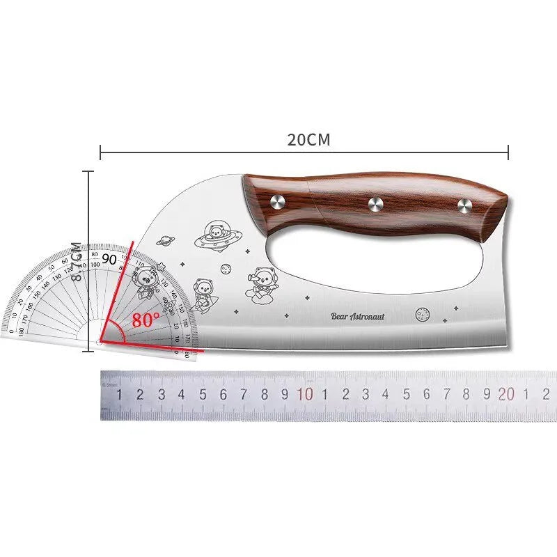 PLYS Forged Chef's Knife – 20cm Stainless Steel Cleaver Chef's Knife Axl