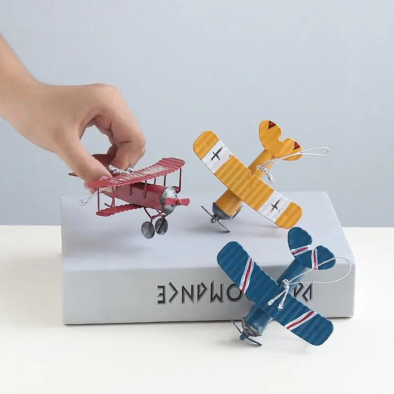 Mini Vintage Iron Airplane Ornament – Car & Desk Décor Desktop Ornament Axl