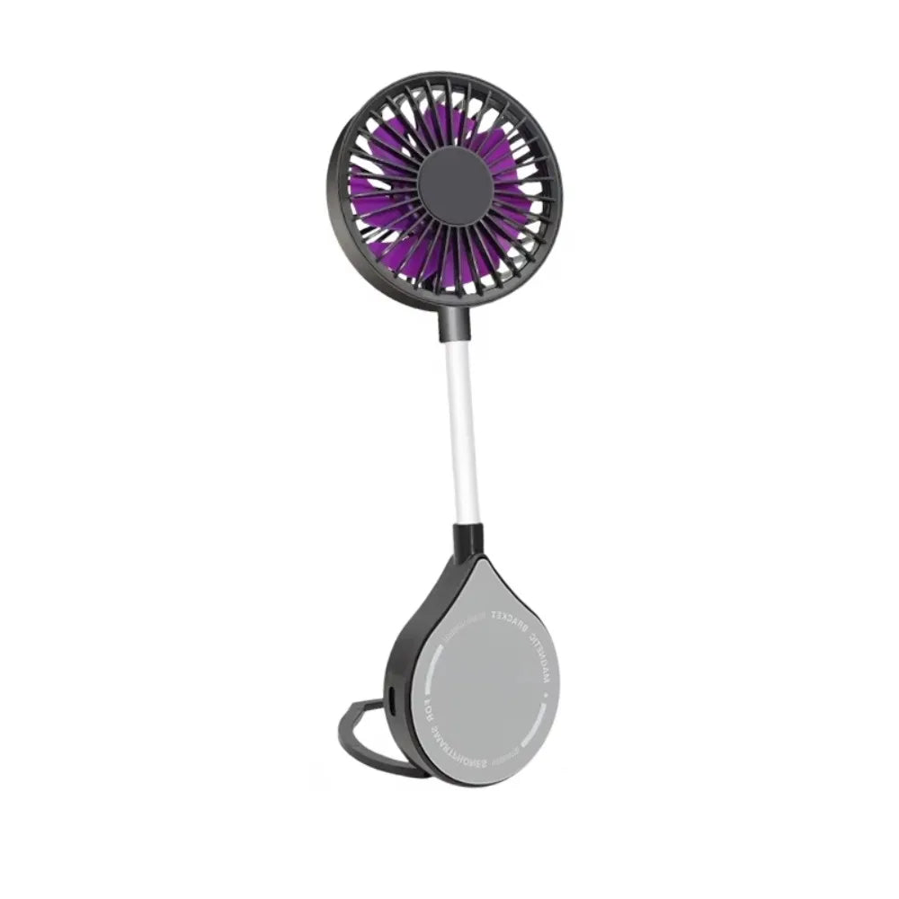 2-in-1 Magnetic Mini Desk Fan & Phone Holder – 3 Speed USB-C Mini Desk Fan Axl Black