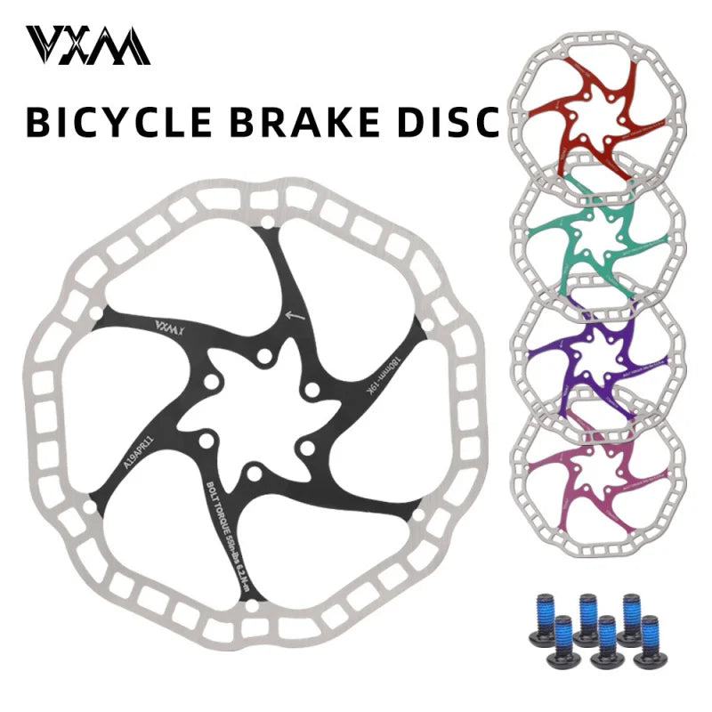 VXM Floating Disc Brake Rotor 160/180mm 6-Bolt MTB Bike Disc Brake Rotor Axl
