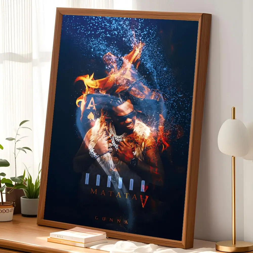 Gunna HD PVC Self-Stick Wall Poster – Waterproof Music Decor Wall Art Poster Axl