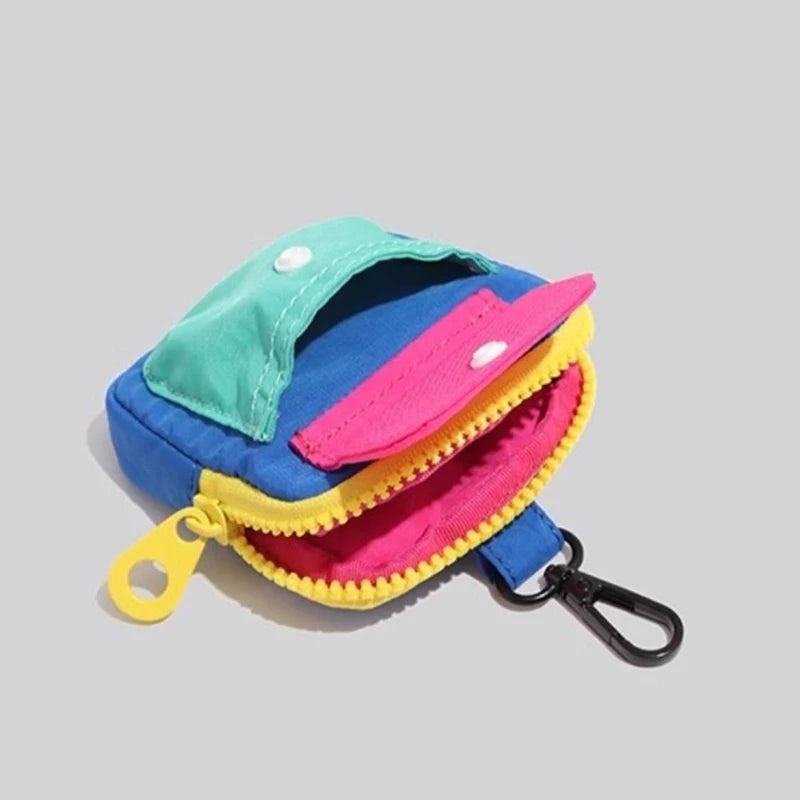 Canvas Zipper Coin Purse – Mini Wallet & Keyring Pouch Coin Purse Pouch Axl
