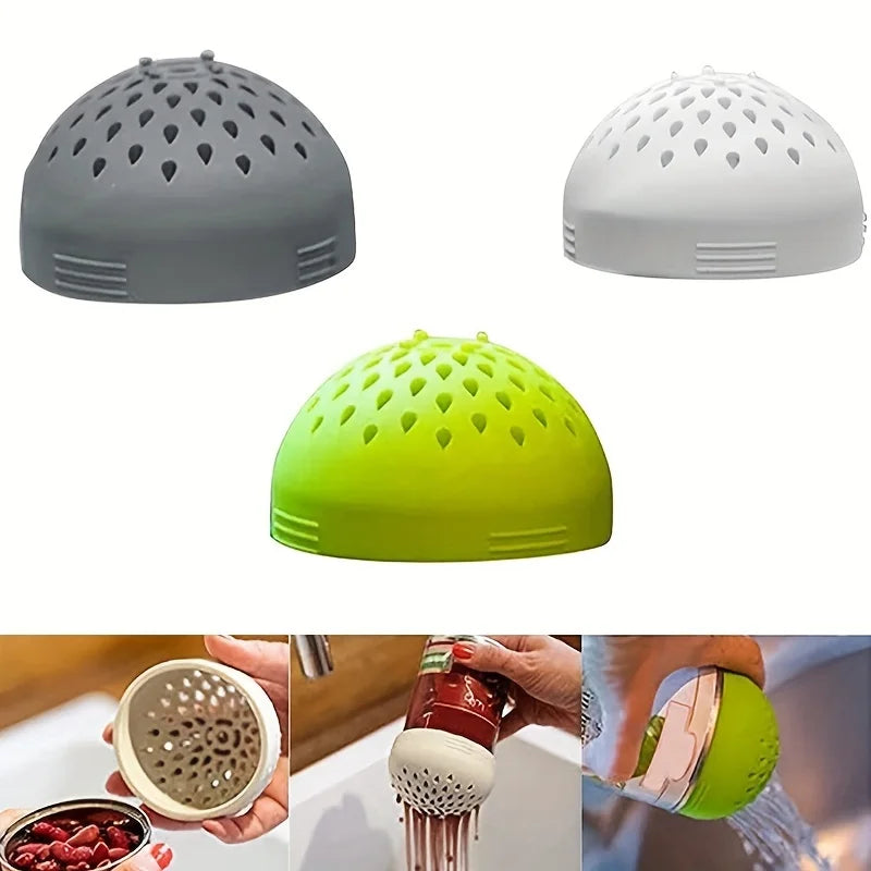 2-Pack Silicone Can Strainer – Mini Kitchen Sieve & Drainer Kitchen Can Strainer Axl