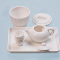 Dollhouse Miniature Tea Set 1:12 Scale – Teapot Cups & Tray Dollhouse Miniature Set Axl Set