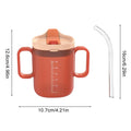 Elderly Drinking Cup with Handles, Straw & Spill-Proof Spout Adaptive Drinking Cup Axl 1pcs 300ml