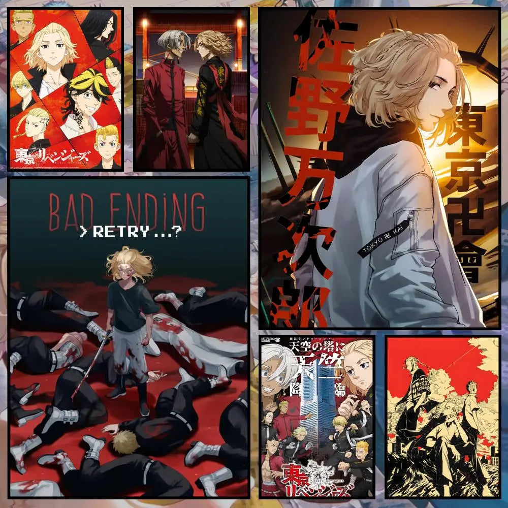 Tokyo Revengers PVC Wall Poster – Peel & Stick HD Anime Art Anime Wall Poster Axl