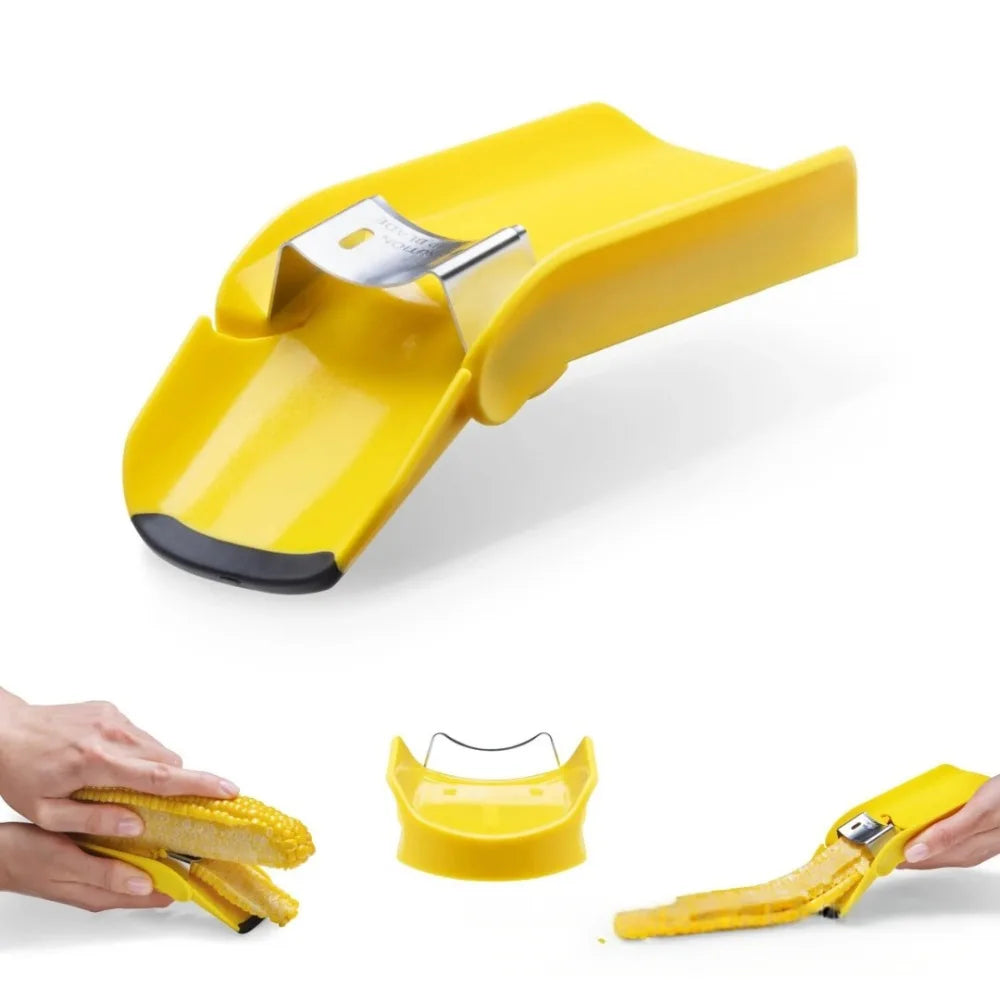 Folding Corn Cob Peeler – Stainless Steel Kernel Scraper Tool Corn Kernel Peeler Axl