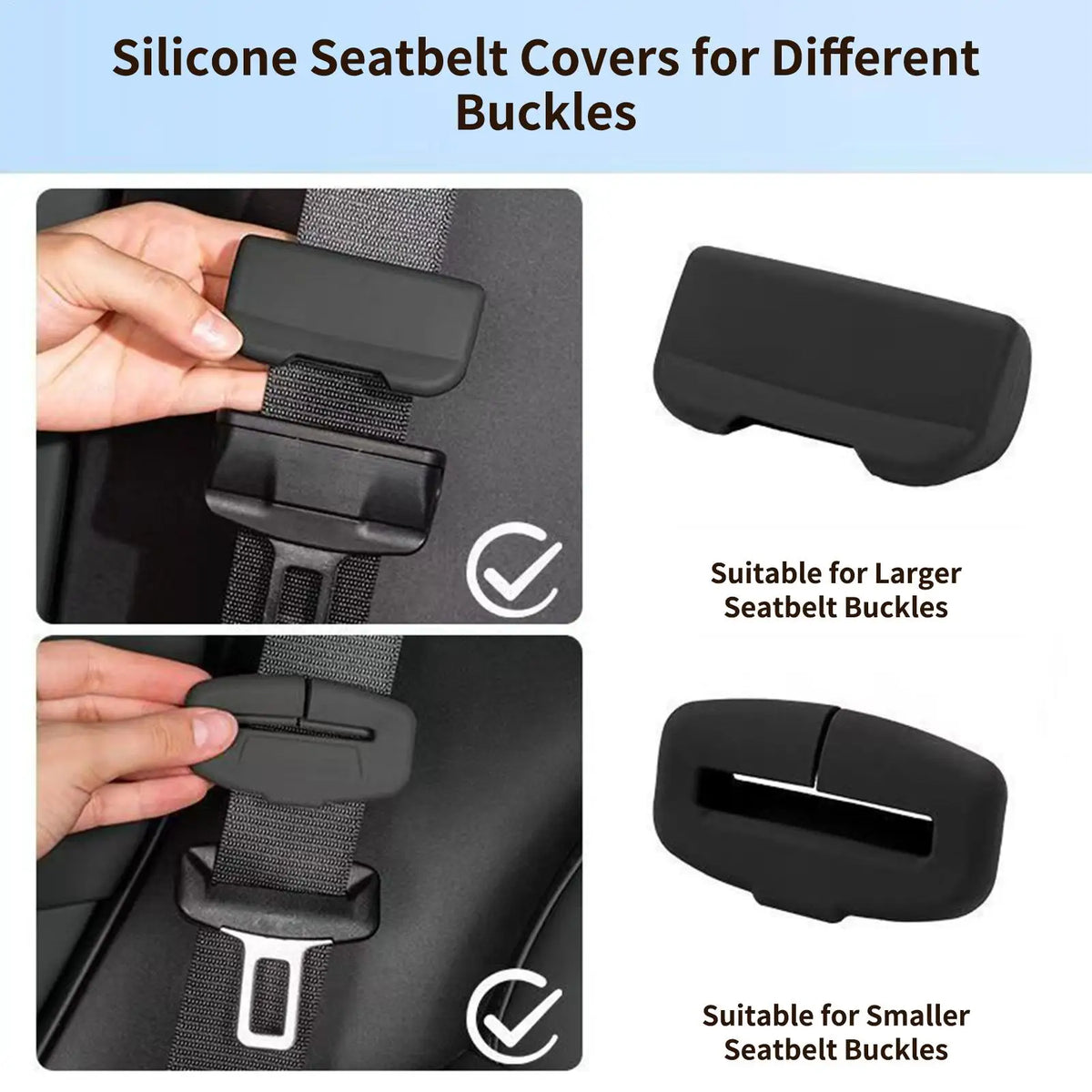 Silicone Seat Belt Buckle Cover – Car, SUV, RV & Truck Protector Seat Belt Accessory Axl