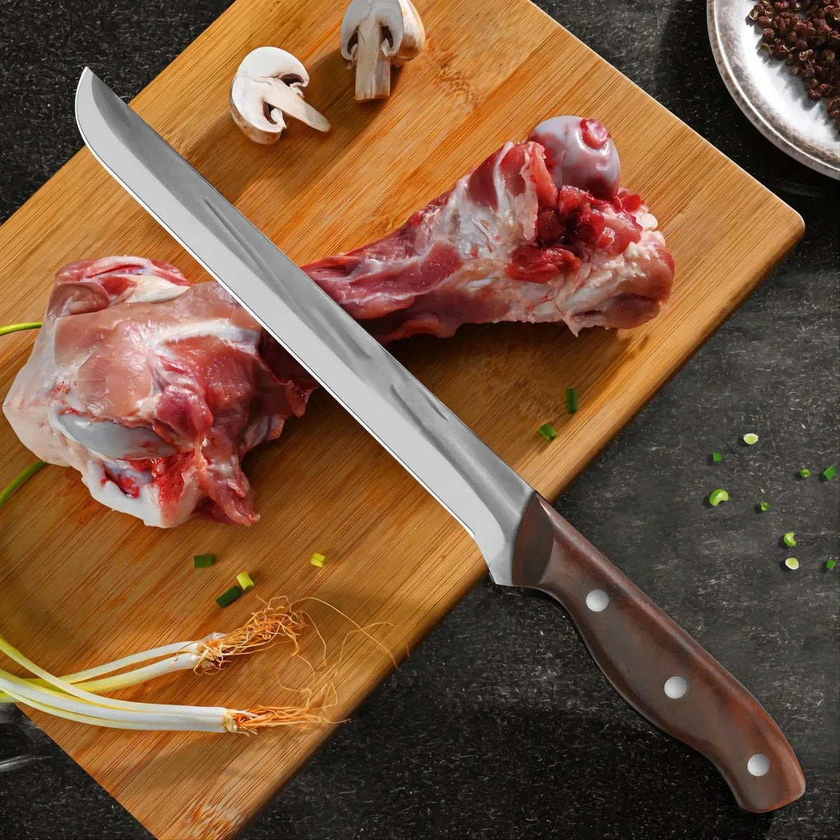 PLYS Stainless Steel Ham & Utility Kitchen Knife – 21cm Utility Kitchen Knife Axl Style B