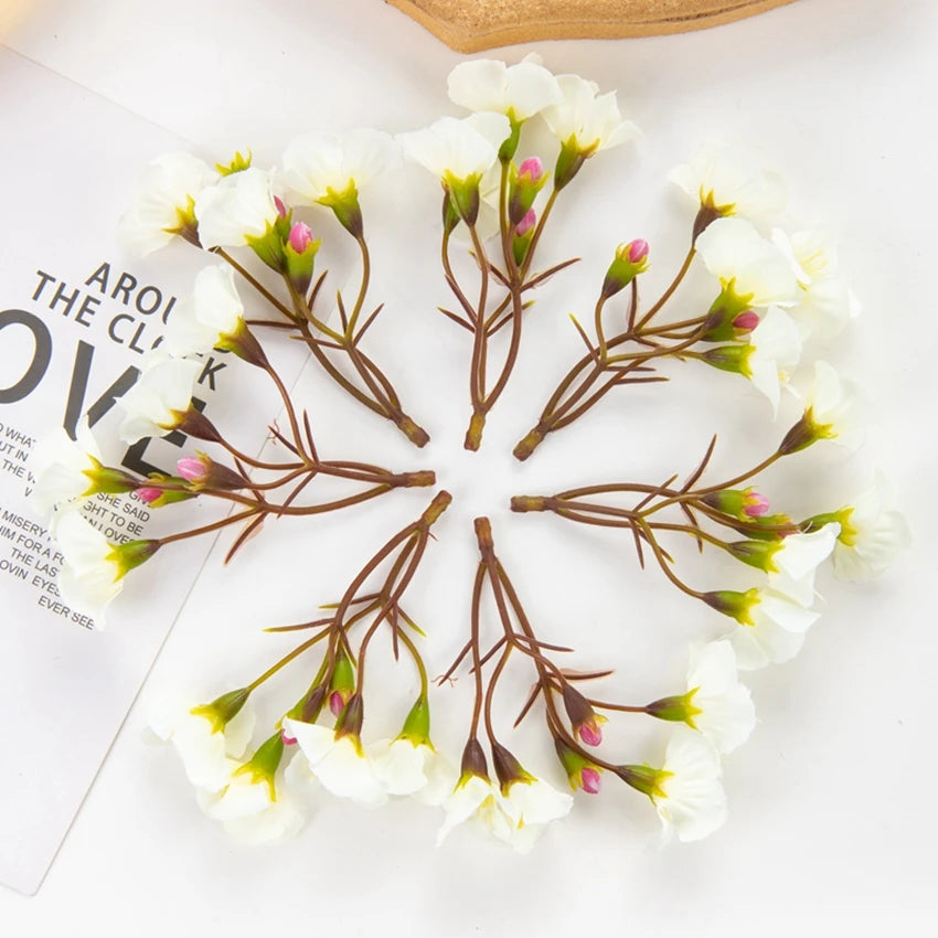 Artificial Silk Rose Flowers – Wedding & Home Décor Bouquet Artificial Flowers Axl Milky White 30pcs