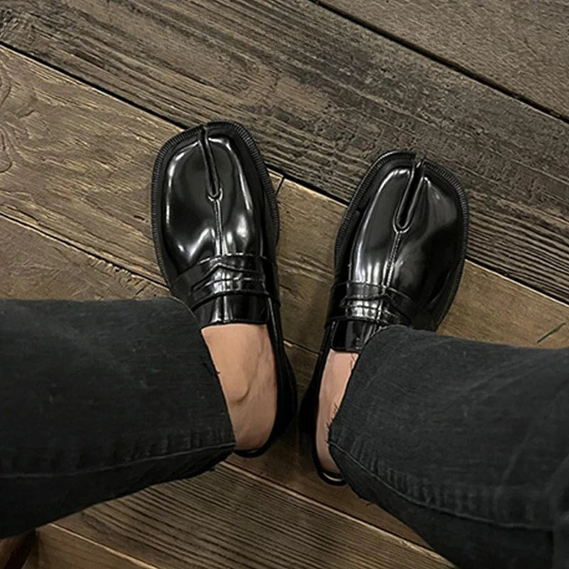 Split Toe Patent Leather Loafers – Men & Women Slip-On Leather Loafers Axl
