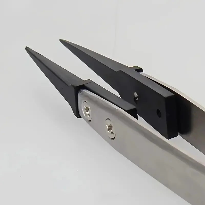 ESD-Safe Precision Tweezers – Anti-Static Stainless Steel Tips Precision Tweezers Axl