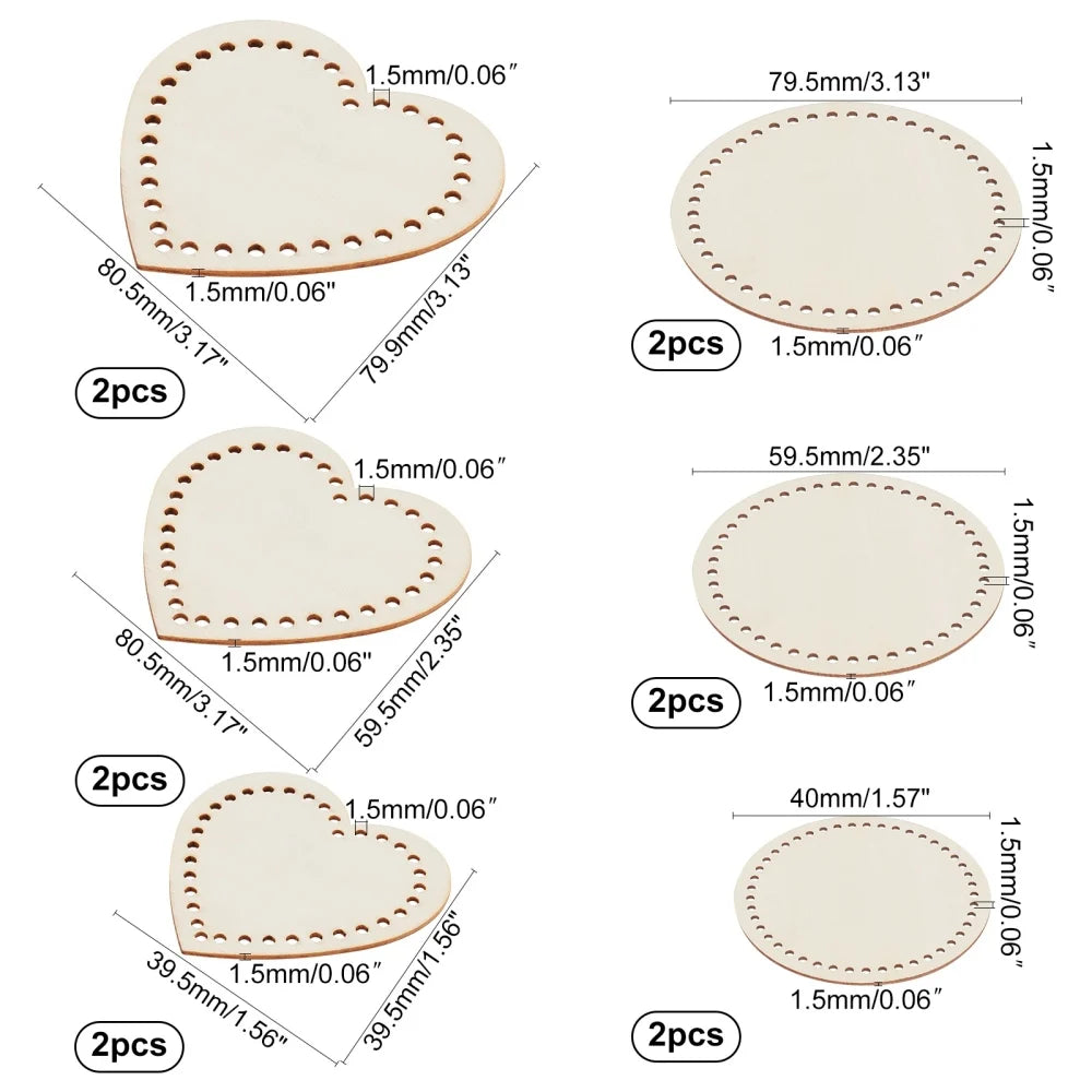 Oval Wood Crochet Basket Base 35x25cm | DIY Knitting Base Crochet Basket Base Axl AECH04-11482