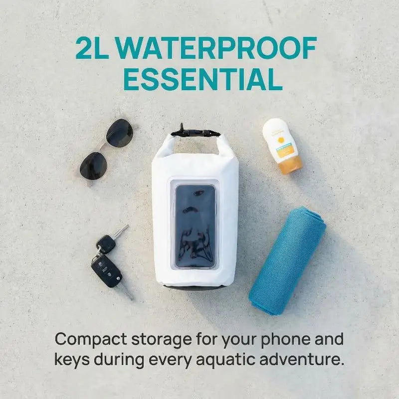 2L PVC Waterproof Dry Bag & Phone Case for Water Sports Waterproof Dry Bag Axl
