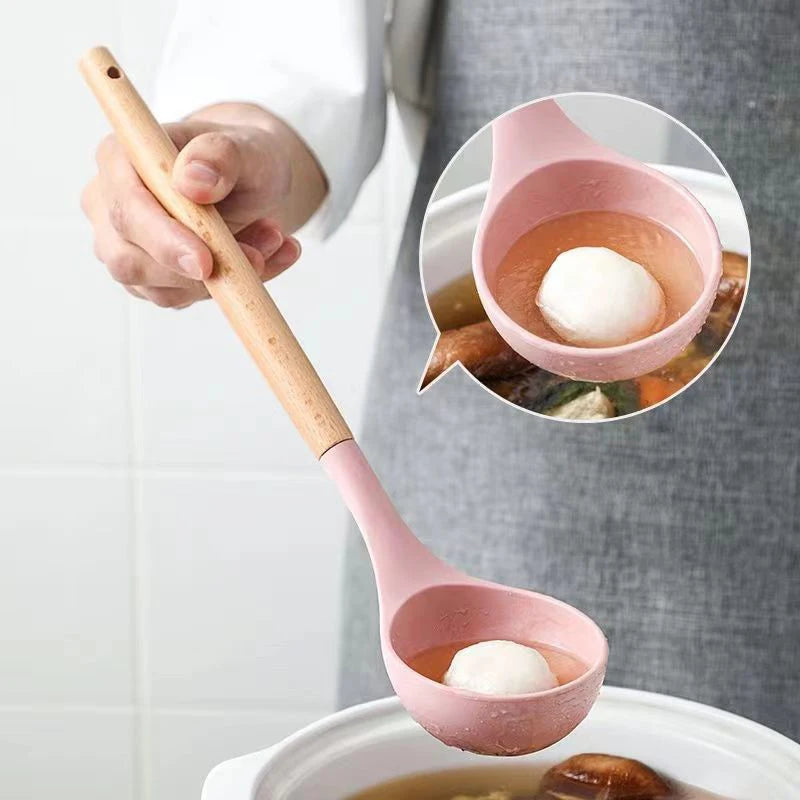 Silicone Soup Spoon – Heat-Resistant Non-Stick Kitchen Ladle Silicone Kitchen Ladle Axl
