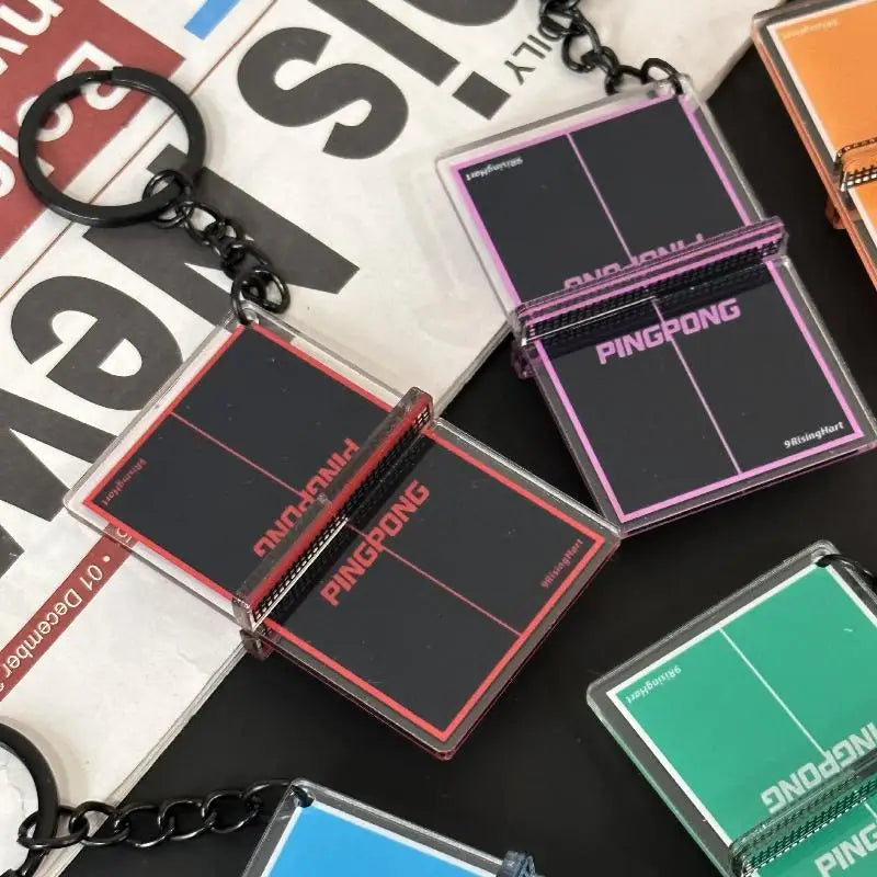 Mini 3D Ping Pong Table Keychain – Acrylic Sports Keyring Gift Sports Novelty Keychain Axl
