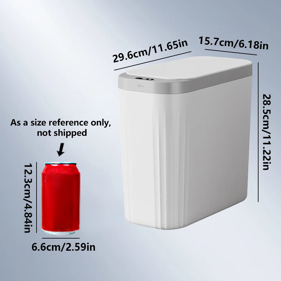 ONEKA Sensor Slim Trash Can – Touchless Auto-Open Wastebasket Sensor Trash Can Axl White
