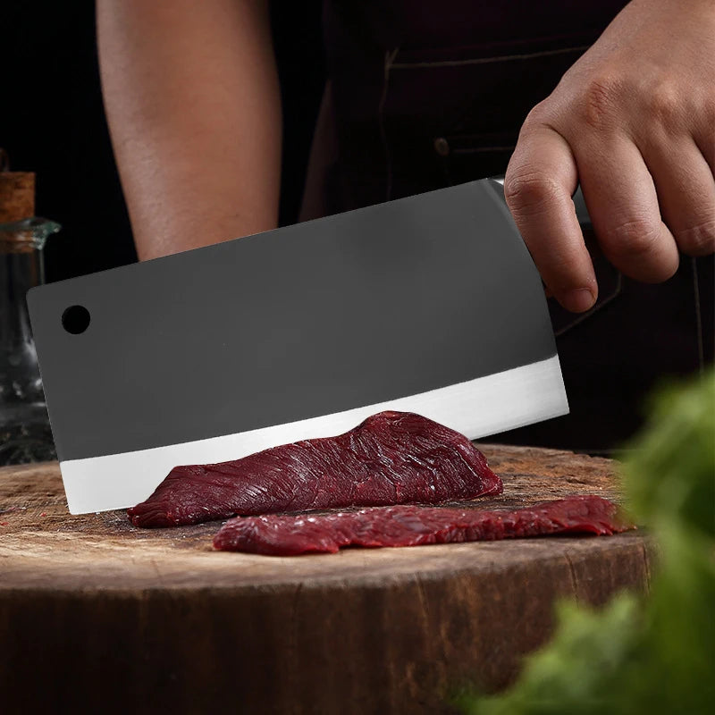 InLeung Kitchen Cleaver Knife – Sharp Stainless Steel 18cm Kitchen Cleaver Knife Axl