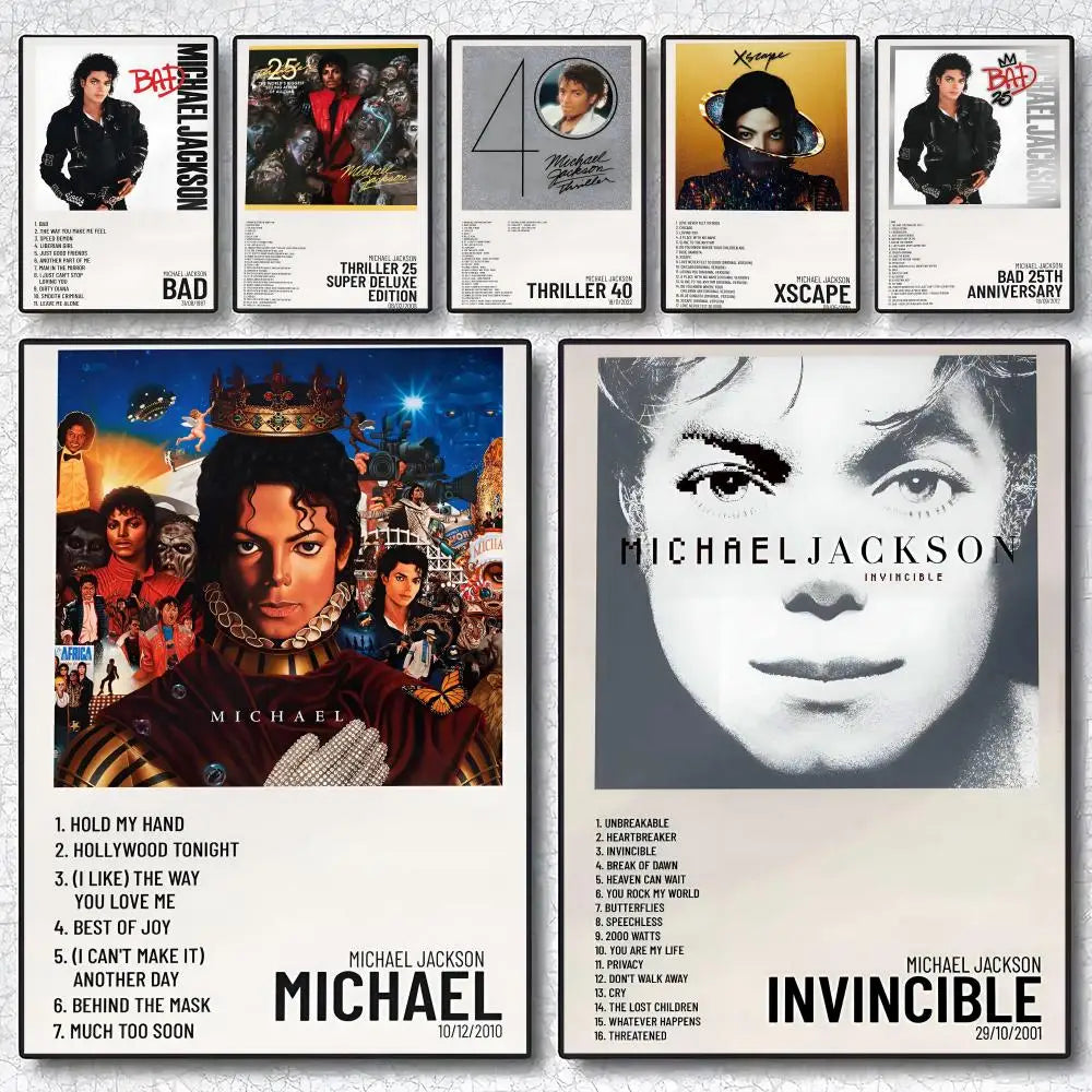 Michael Jackson Canvas Wall Art Poster – Album Cover Home Decor Canvas Wall Art Axl