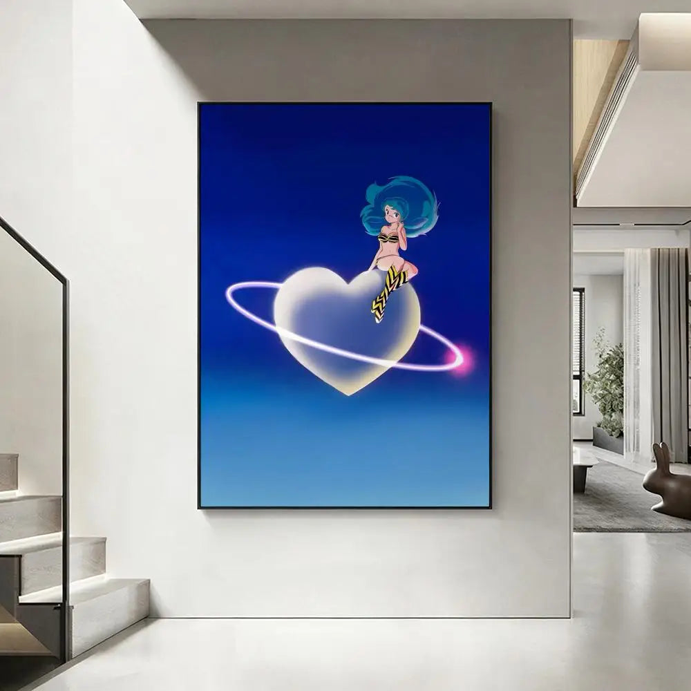 Urusei Yatsura Anime Poster – HD Waterproof Wall Art Decor Anime Wall Poster Axl White10 15X20cmNoframe