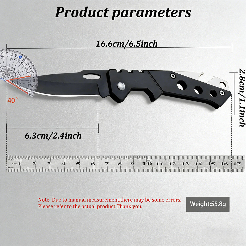 Multi-Tool Folding Utility Knife – Stainless Steel Camping Blade Folding Utility Knife Axl