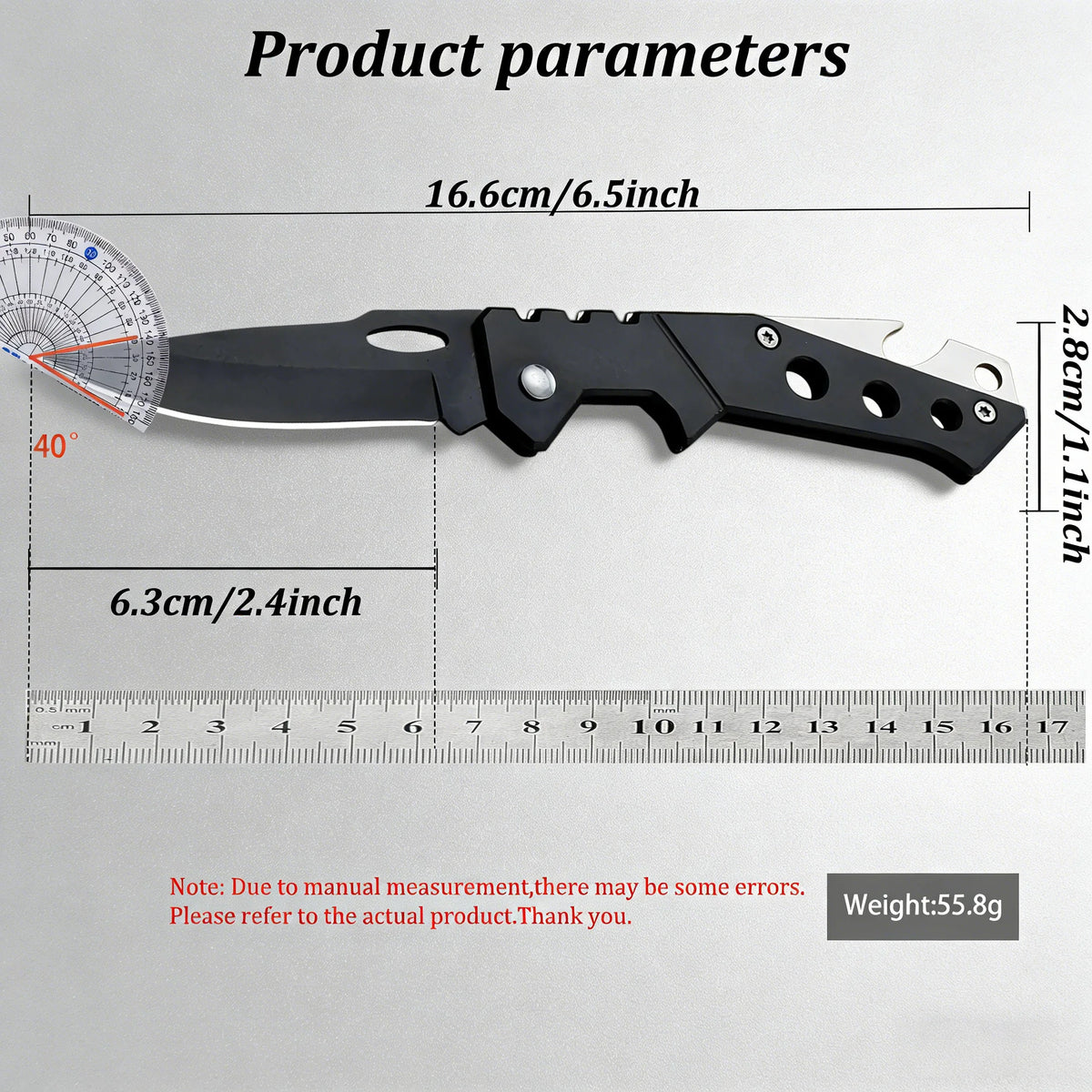 Multi-Tool Folding Utility Knife – Stainless Steel Camping Blade Folding Utility Knife Axl