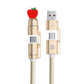 HKNA 240W 4-in-1 USB-C Cable – iPhone 15/16 & Android USB-C Charging Cable Axl black 1.8m