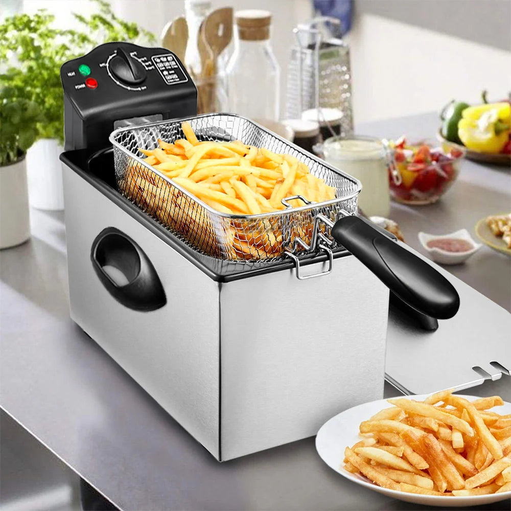 BALASHOV 4L Electric Deep Fryer – 2000W Countertop Commercial Electric Deep Fryer Axl