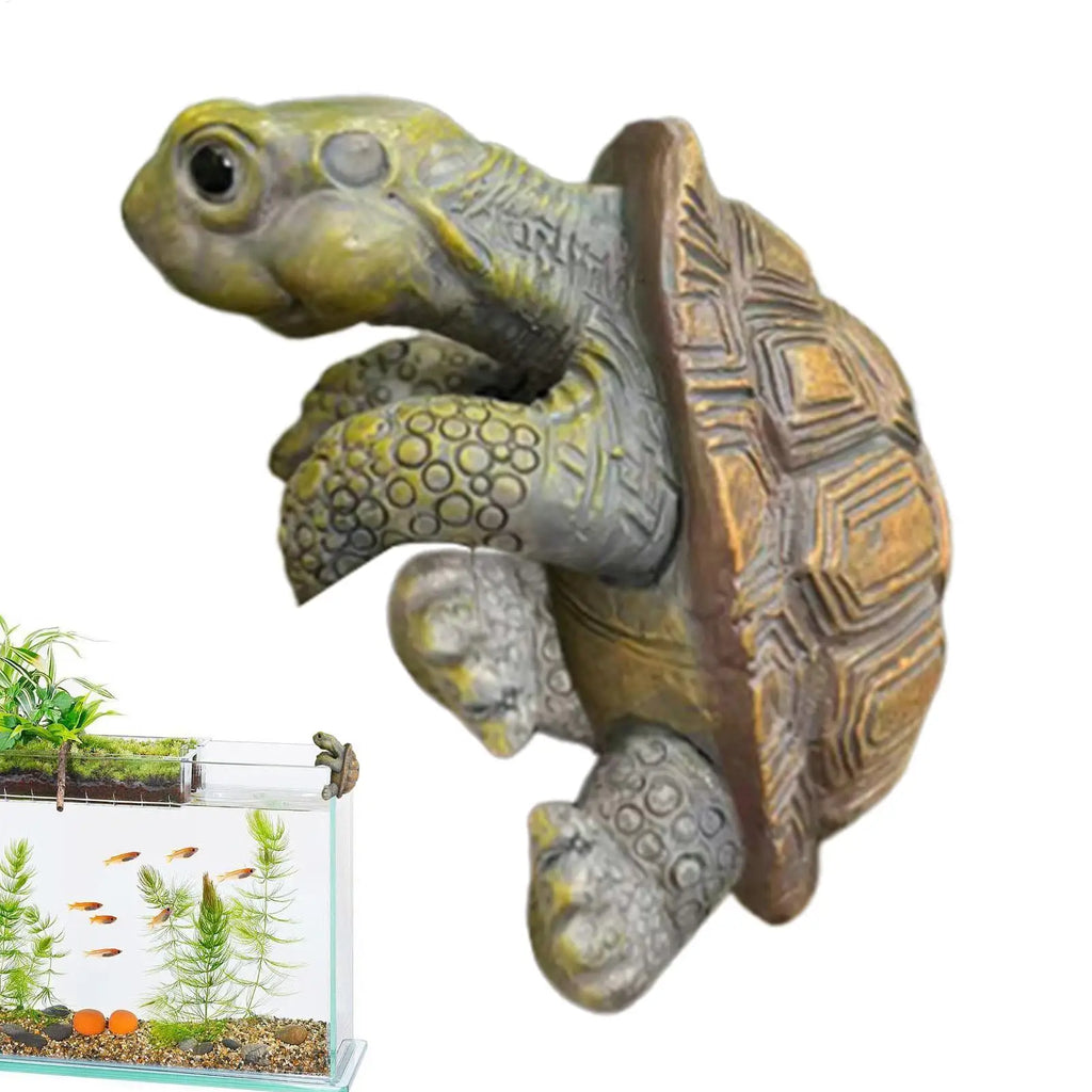 Resin Climbing Turtle Statue | Garden Plant Pot Hugger Décor Garden Statue Axl