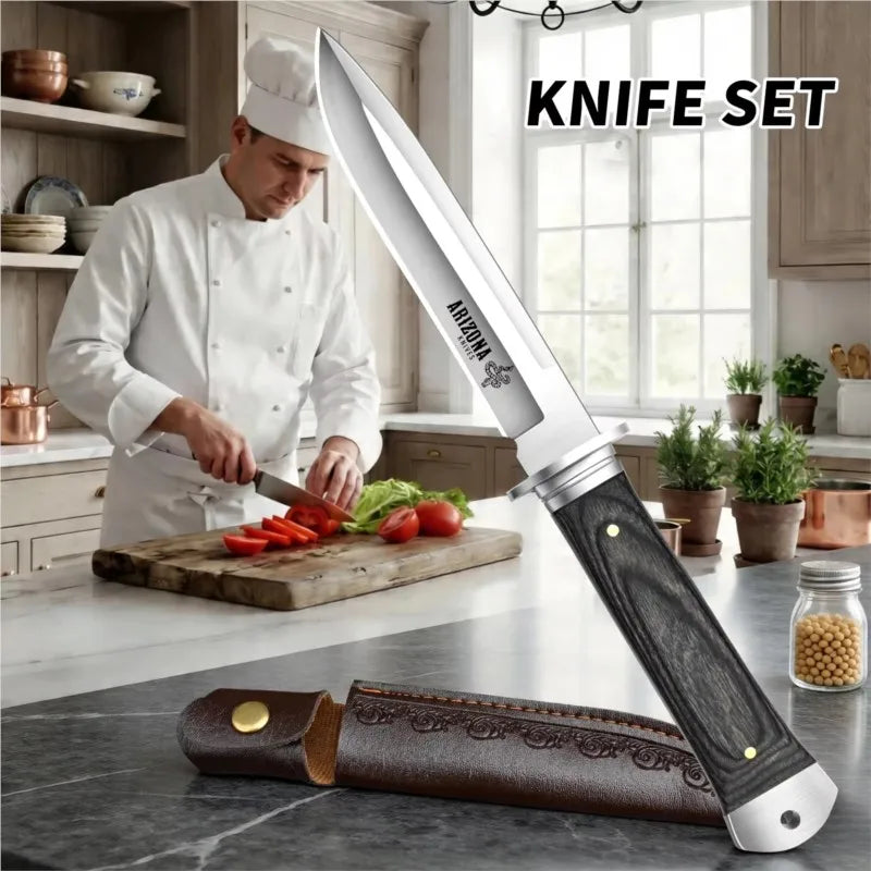 Heavy-Duty Kitchen Knife – 5Cr13 Steel & Pakkawood Handle Chef Kitchen Knife Axl