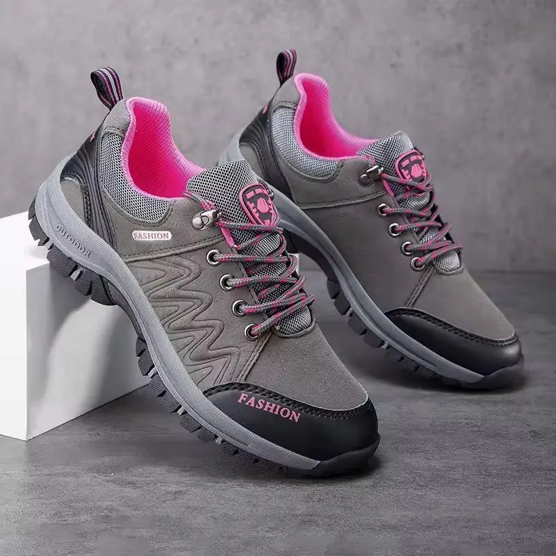 Women's Breathable Mesh Hiking Sneakers – Anti-Slip Outdoor Shoes Women's Hiking Sneakers Axl Gray 40
