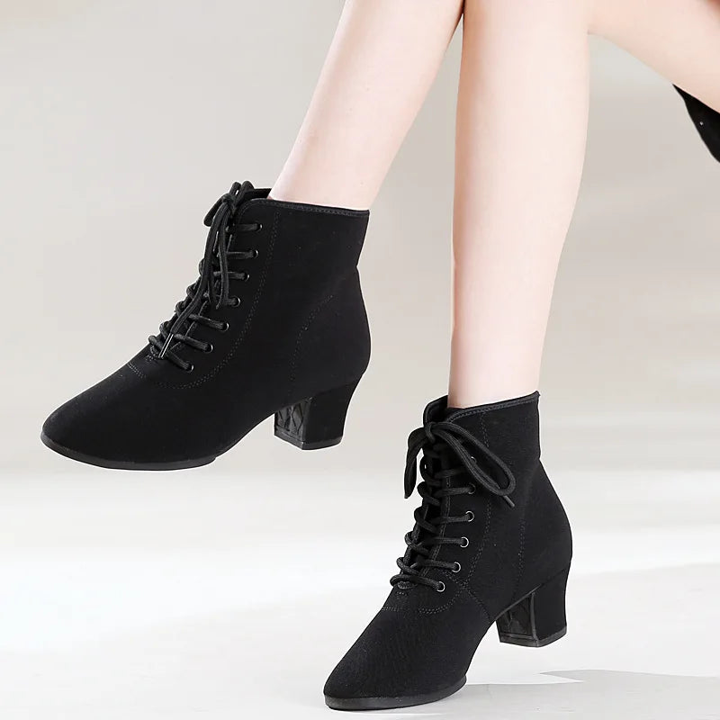 Women's Pointed Toe Ankle Boots – Lace-Up Square Heel Sizes 34–43 Women's Ankle Boots Axl