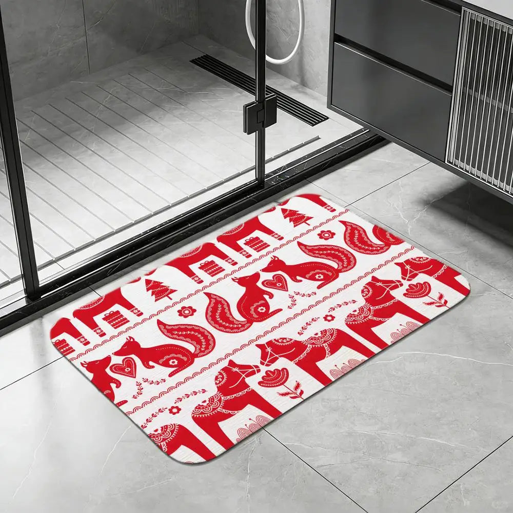 Swedish Dala Diatomite Bath Mat – Quick-Dry Non-Slip Floor Mat Diatomite Bath Mat Axl White4 50x80cm