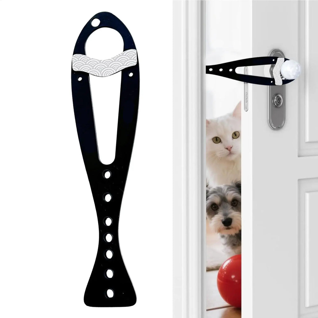 Adjustable Cat Door Latch – No-Drill Pet Door Lock Cat Door Latch Axl