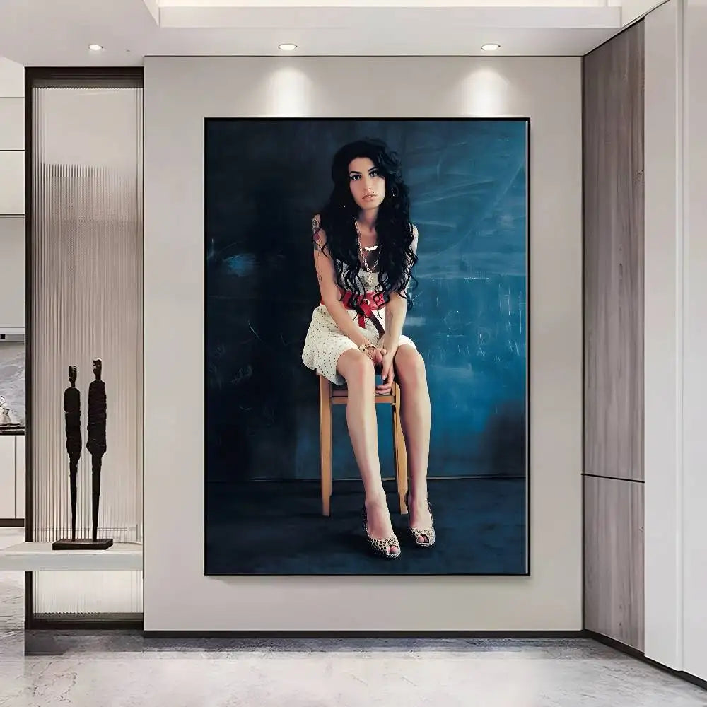 Amy Winehouse HD Poster – Self-Adhesive Waterproof Wall Art Wall Art Poster Axl z13 21X30cmNoframe