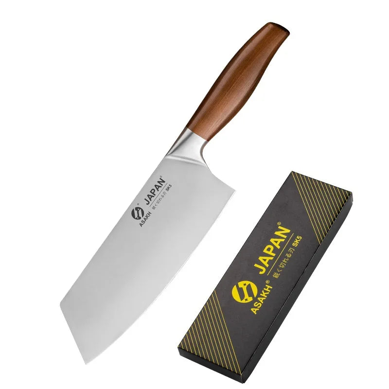 Professional Stainless Steel Kitchen Knife Set – Chef & Cleaver Kitchen Knife Set Axl Knife B with Box