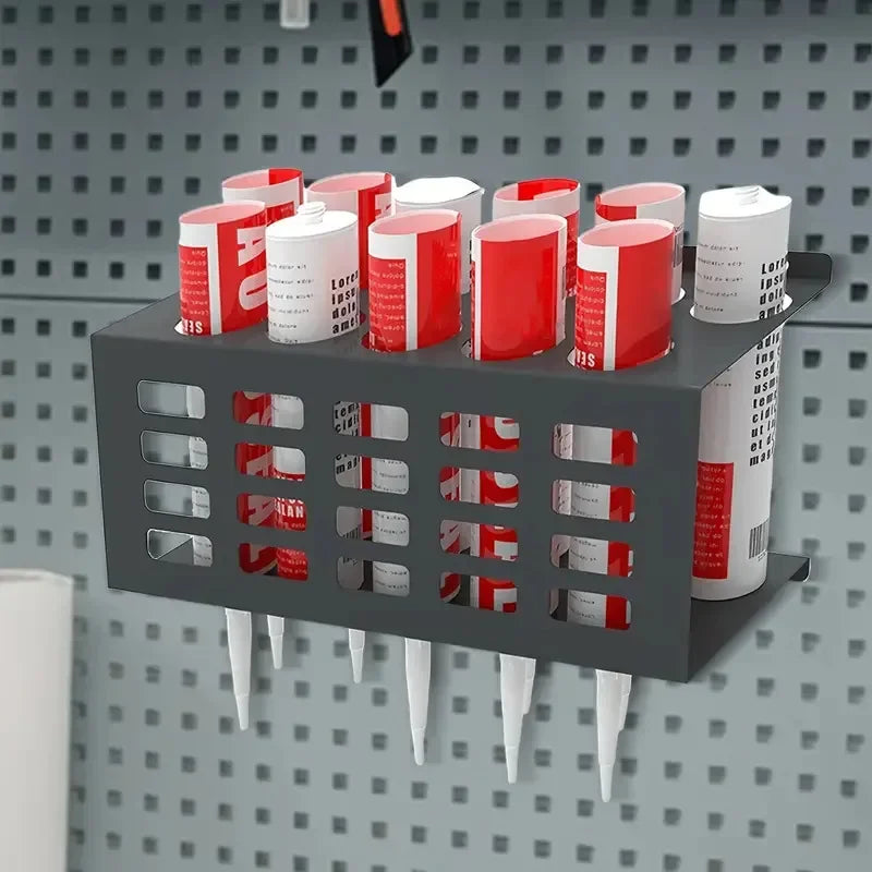Wall-Mounted Steel Bottle Storage Rack – Kitchen Organizer Wall Storage Rack Axl