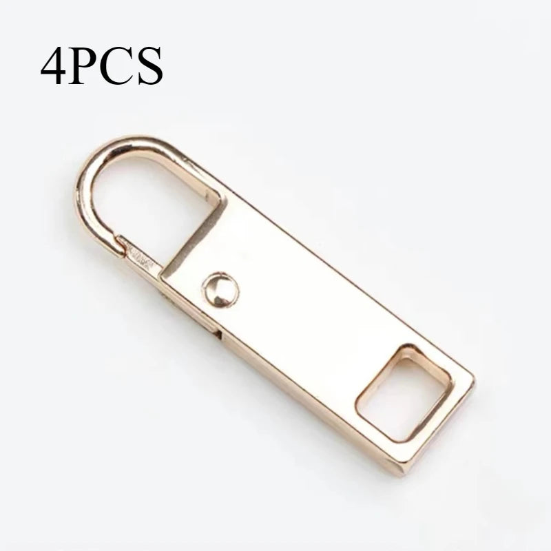 4-Pack Universal Metal Zipper Sliders – Easy Replacement Pulls Zipper Sliders Axl golden-4PCS