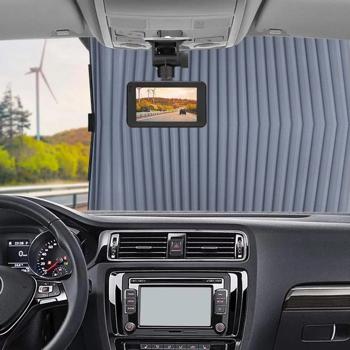 Retractable Windshield Sun Shade | UV Protection Car Curtain Car Sun Shade Axl