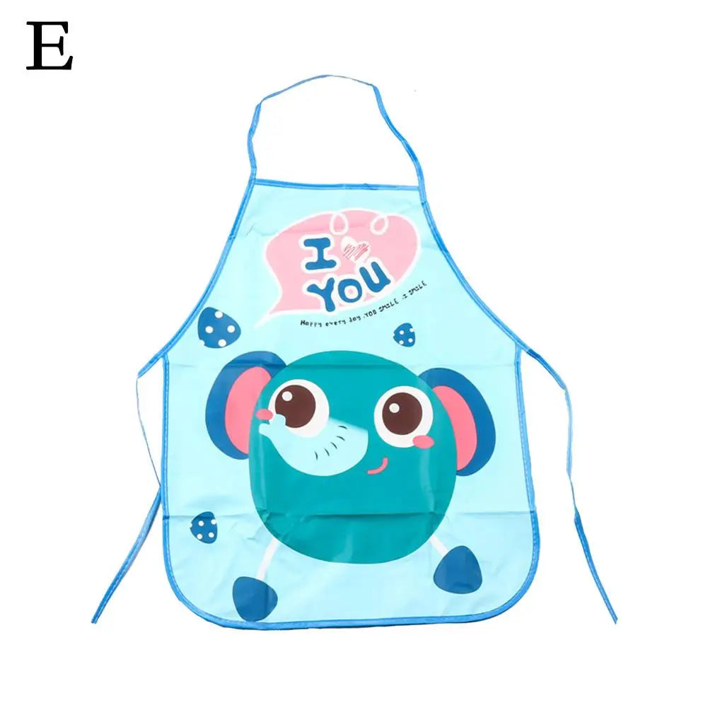 Kids Waterproof Art Apron with Sleeves – Cartoon Painting Bib Kids Art Apron Axl E