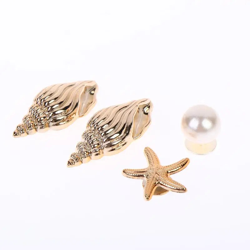 16-Piece Starfish Shell Shoe Charms Set | DIY Bling Clips Shoe Charms Set Axl