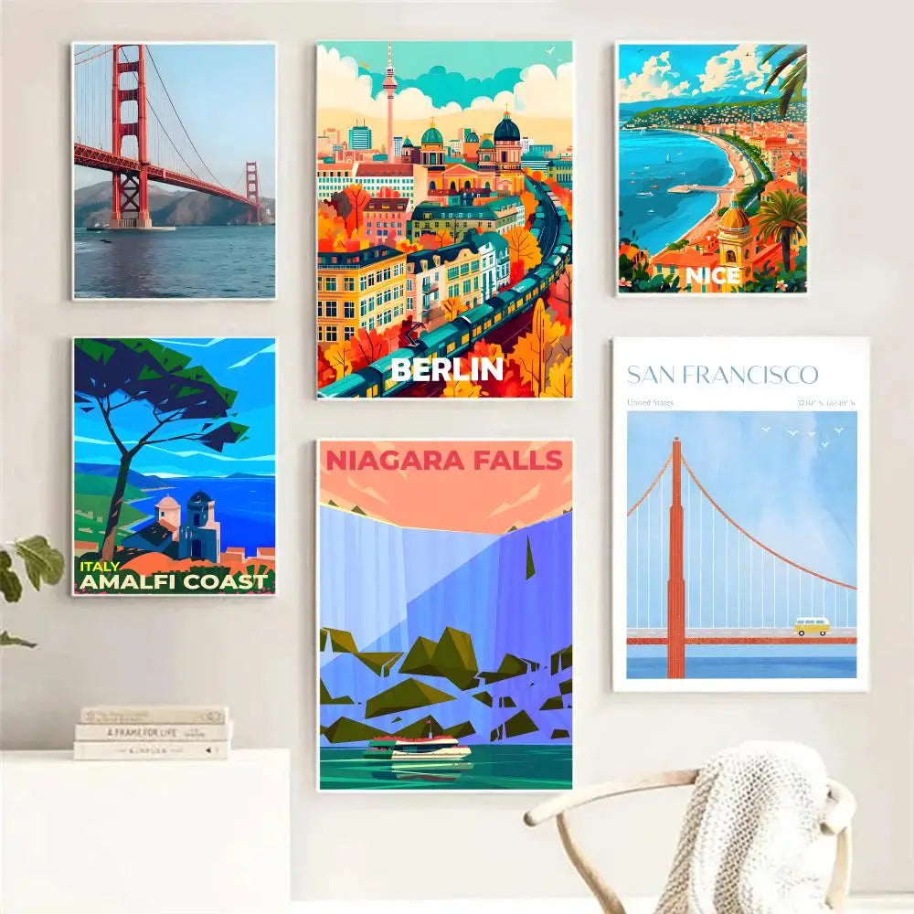 Nordic City Landscape HD Canvas Wall Art Print | Home Decor Canvas Wall Art Axl