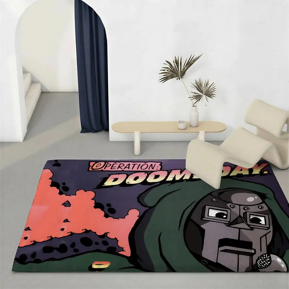 Rap Icon Flannel Floor Mat – Non-Slip Soft Indoor Rug Flannel Floor Mat Axl White4 50x80cm