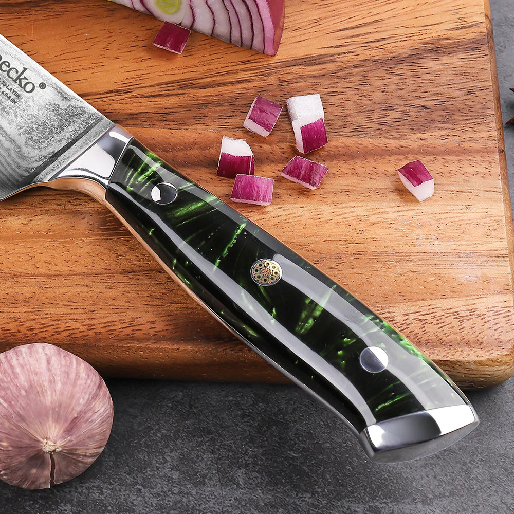 Sunnecko Damascus Steel Chef Knife Set – 7" & 8" Japanese Damascus Kitchen Knife Set Axl