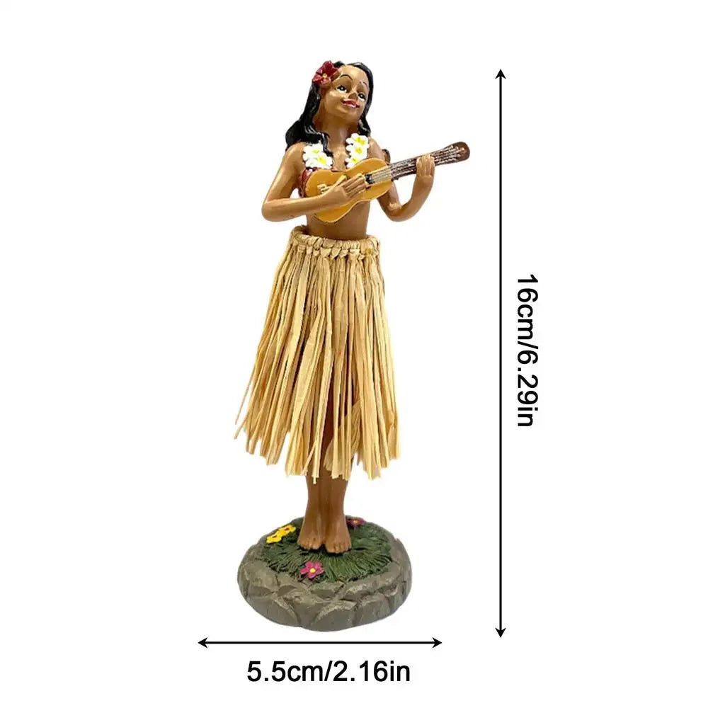 Hawaiian Dancer Dashboard Figurine – Hula Car Decor Ornament Dashboard Figurine Axl Yellow