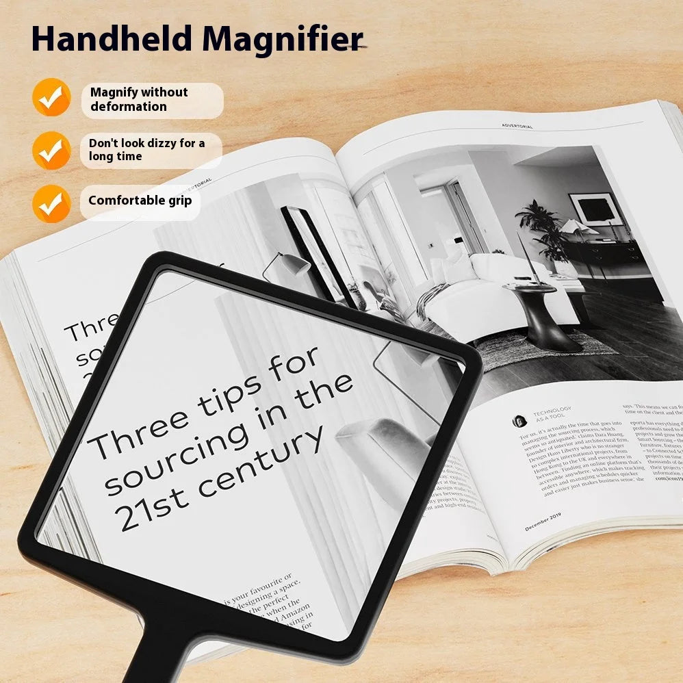 Ultra Clear Handheld Magnifying Glass – Large Lens for Reading Handheld Magnifier Axl